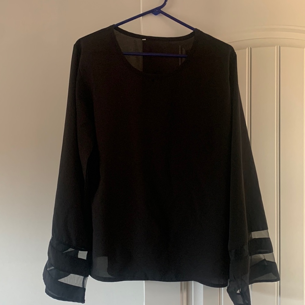 Womens sheer black top